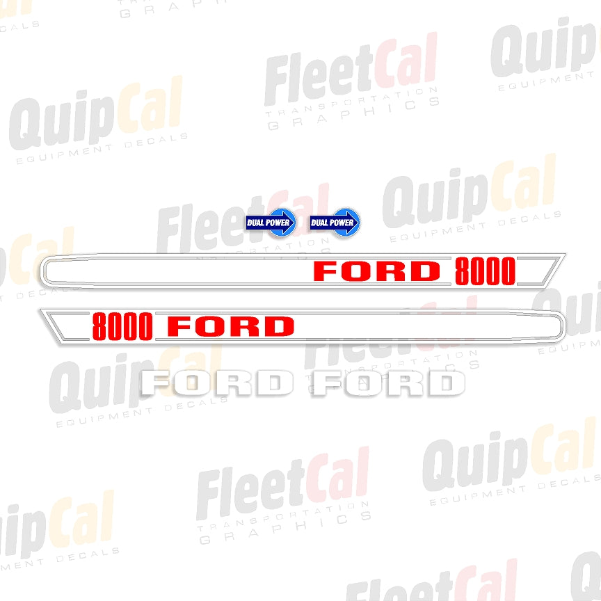Ford 8000 Tractor Marking Decal Set