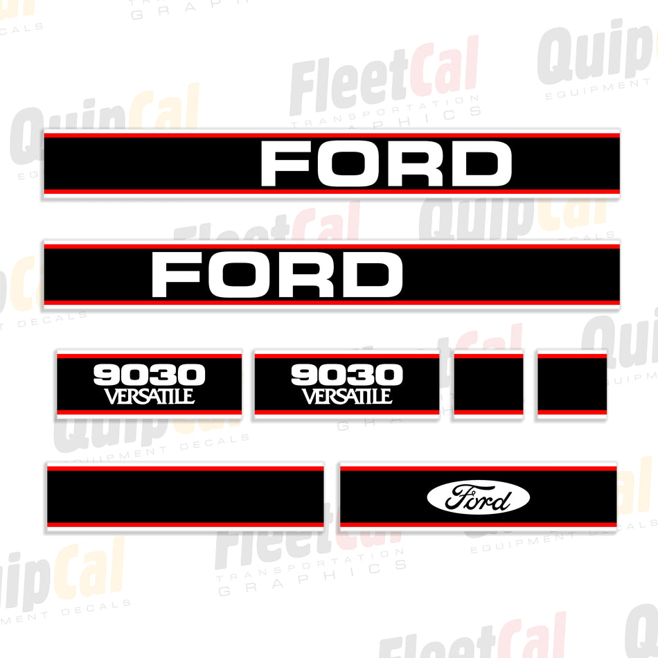 Ford 9030 - Versatile - Tractor Hood Decal Set