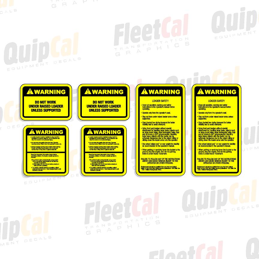 Backhoe Signage Ford Backhoe Safety Decal Set (Fits Most Ford Backhoes) – Truck and ...