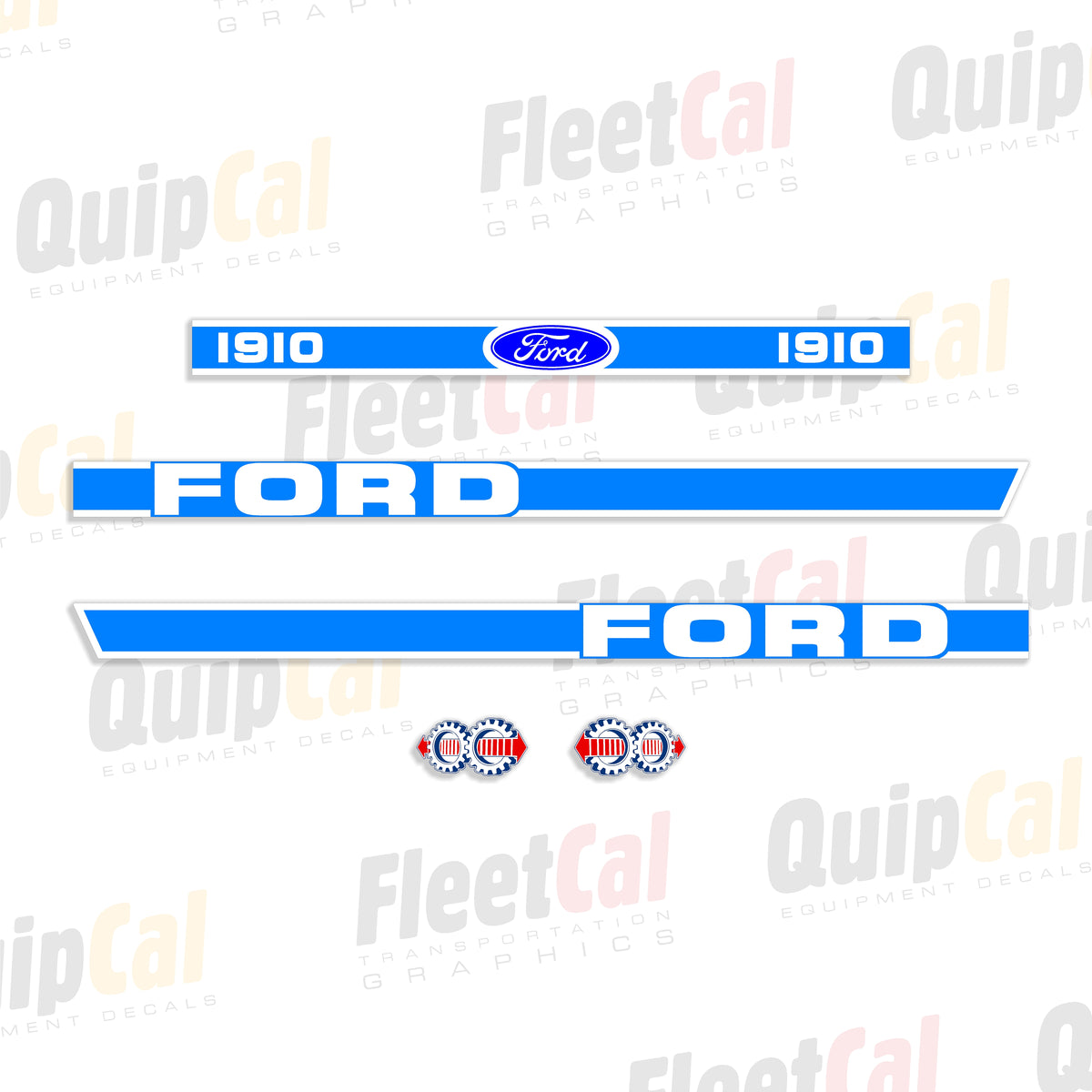 Ford Tractor Lettering Ford 1910 Tractor Hood Marking Decal Set – Truck and Equipment Decals