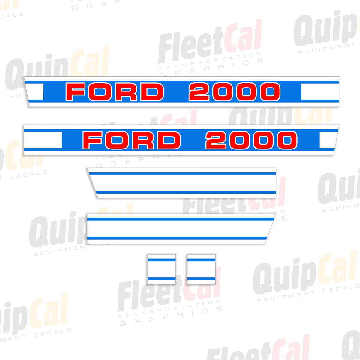Ford Tractor Lettering Ford 2000 Tractor Hood Marking Decal Set – Truck and Equipment Decals