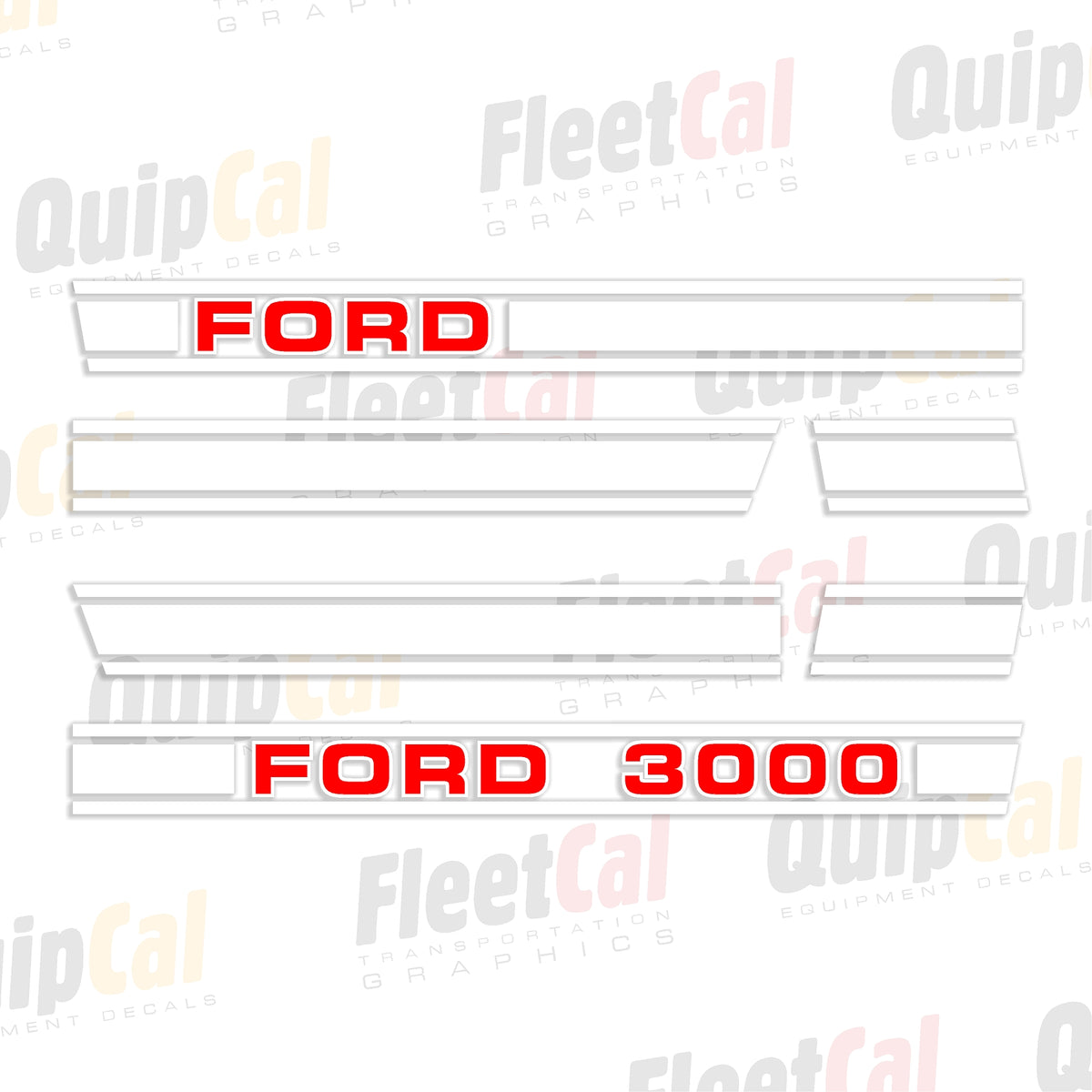 Ford Tractor Lettering Ford 3000 Tractor Hood Marking Decal Set 1970s – Truck and Equipment Decals