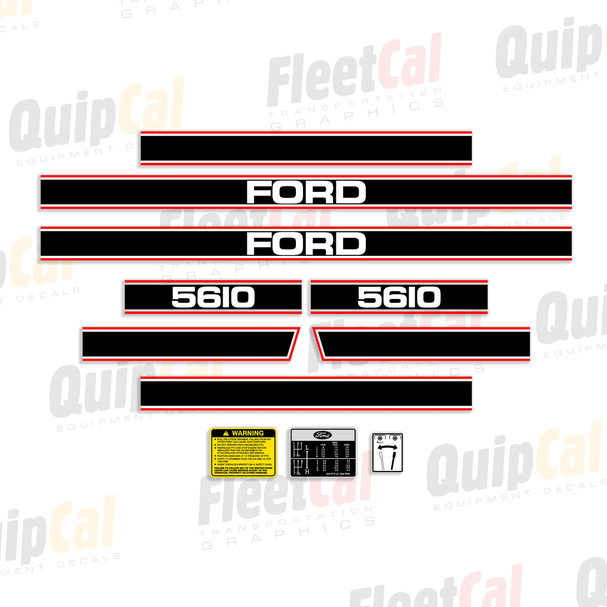Ford Tractor Lettering Ford 5610 Tractor Hood Marking Decal Set – Truck and Equipment Decals
