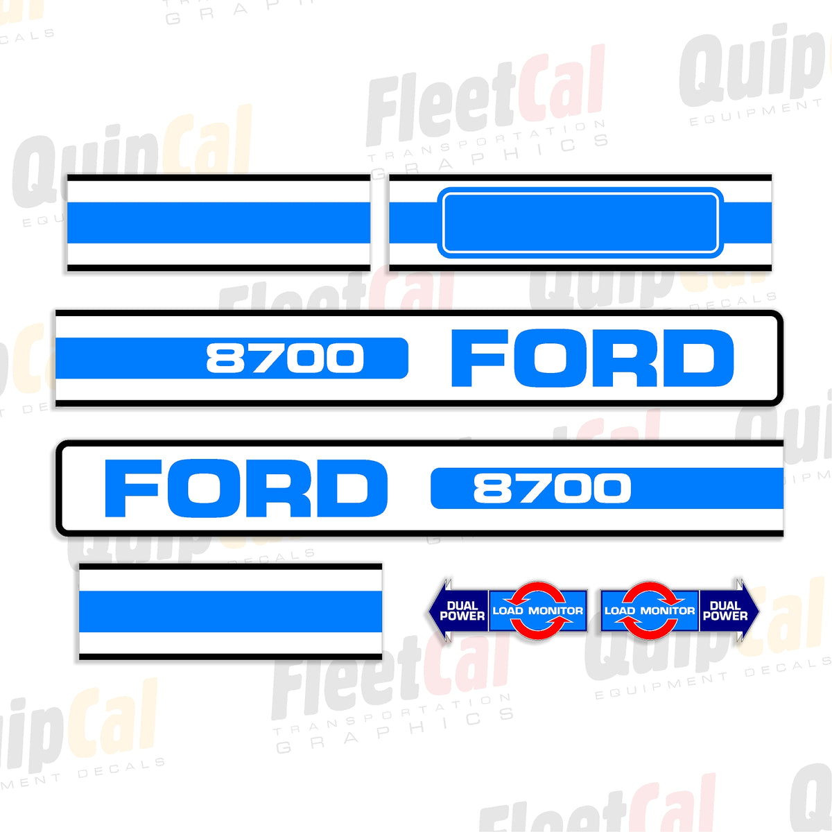 Ford Tractor Lettering Ford 8700 Tractor Hood Marking Decal Set – Truck and Equipment Decals