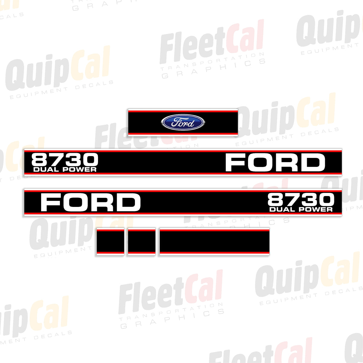Ford Tractor Lettering Ford 8730 Dual Power Tractor Hood Marking Decal Set – Truck and ...