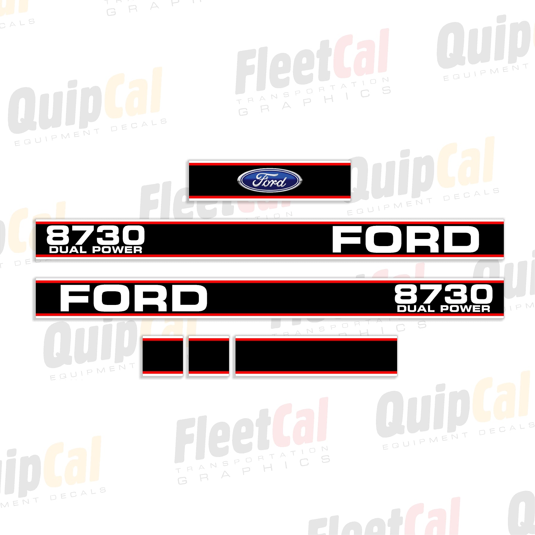 Ford 8730 Dual Power Tractor Hood Marking Decal Set – Truck and ...