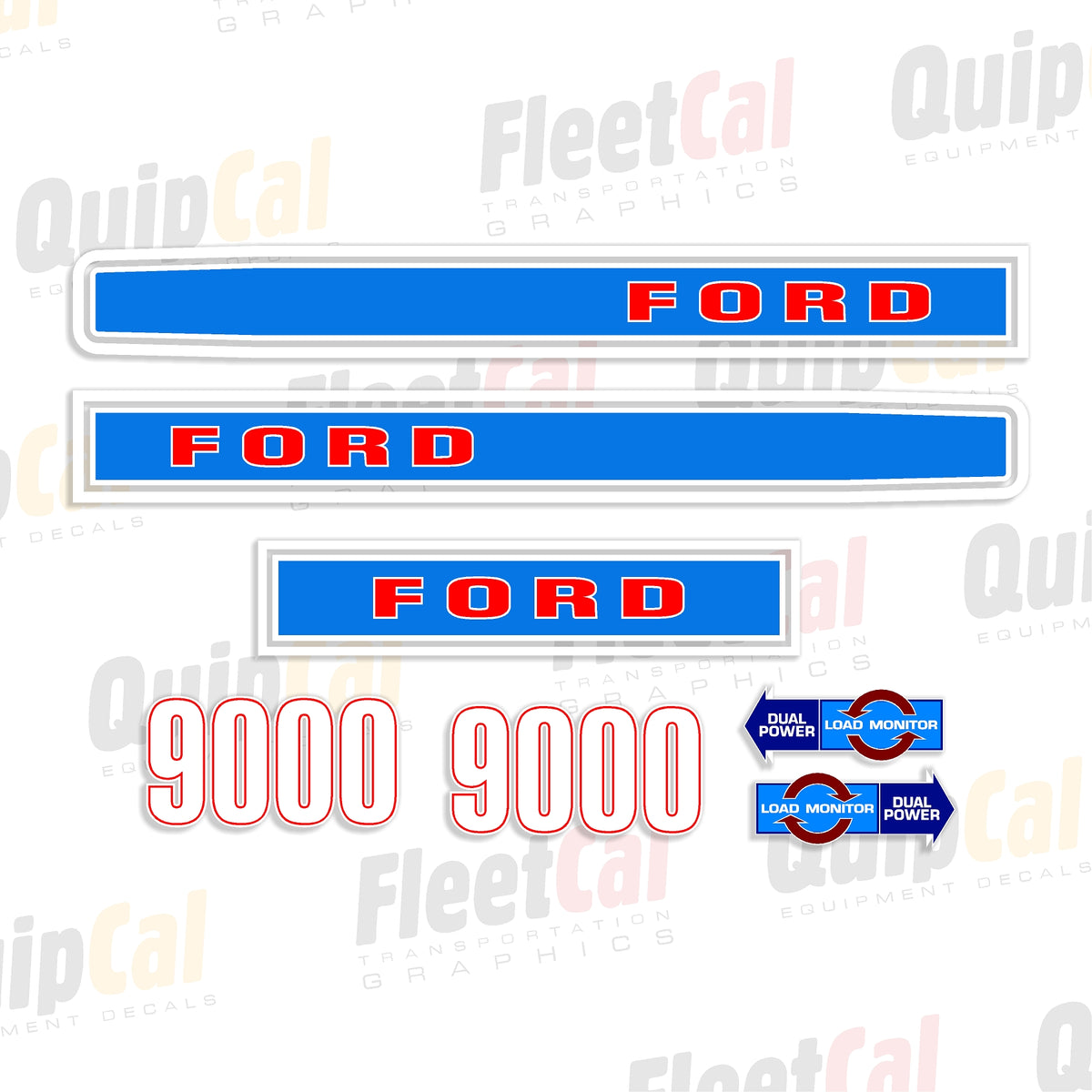 Ford Tractor Lettering Ford 9000 Tractor Marking Decal Set – Truck and Equipment Decals
