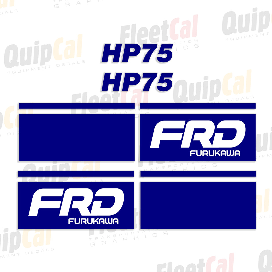 Furukawa HP75 Vibratory Plate Compactor Decal Set