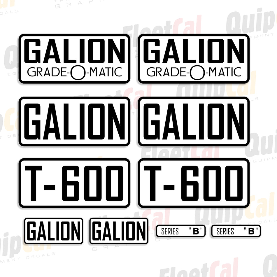 Galion T-600 Series B Motor Grader Decal Set