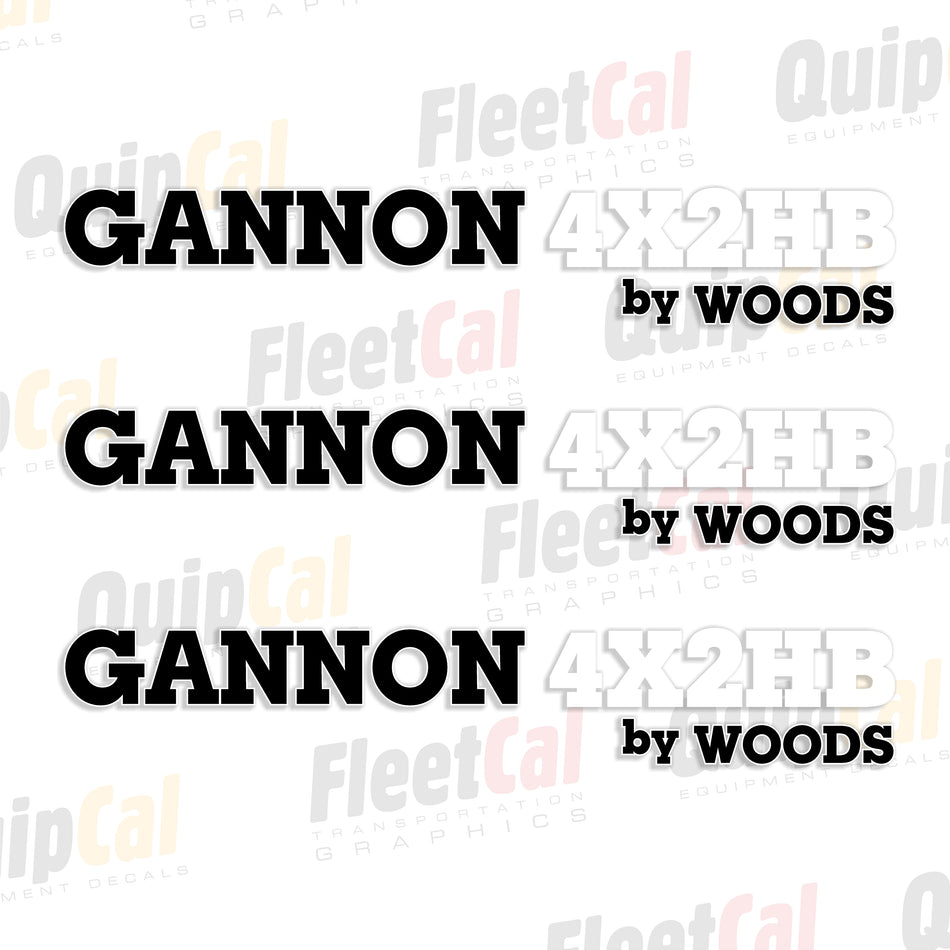 Gannon - Woods 4X2HB Box Blade Marking Decal Set