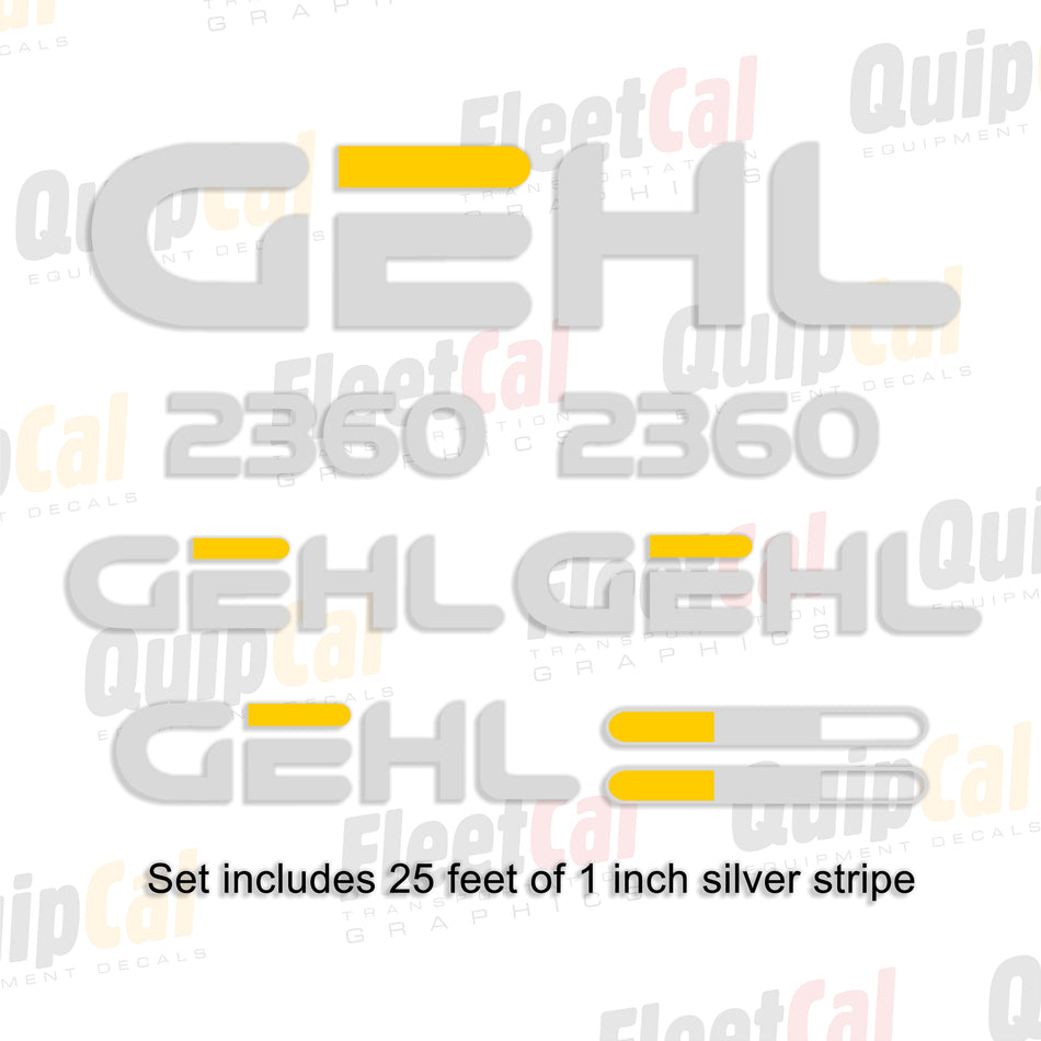 Gehl 2360 Tow Behind Mower Conditioner Decal Set