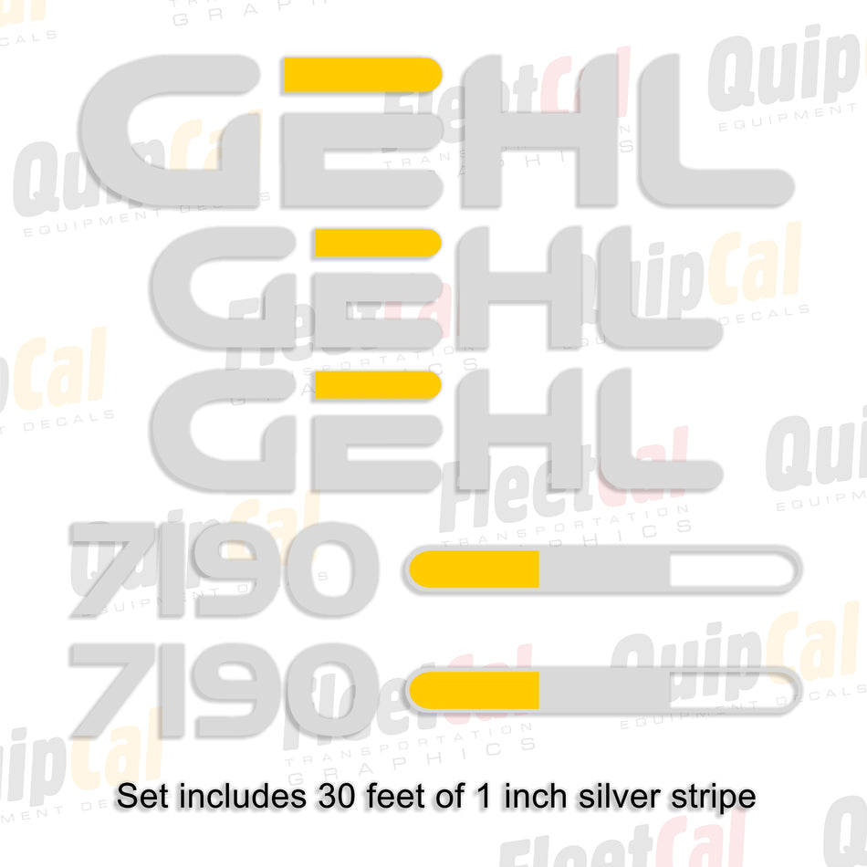 Gehl 7190 Feed Mixer Wagon Decal Set