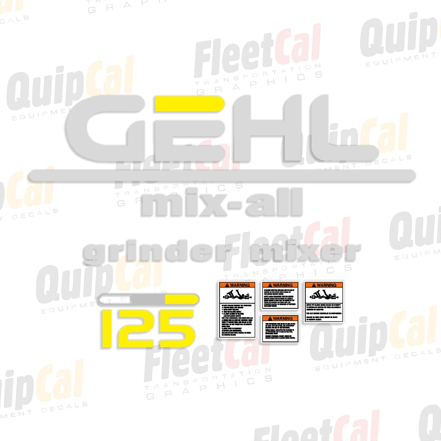 Gehl 125 Mix-All Feed Grinder Marking Decal Set – Truck and Equipment ...