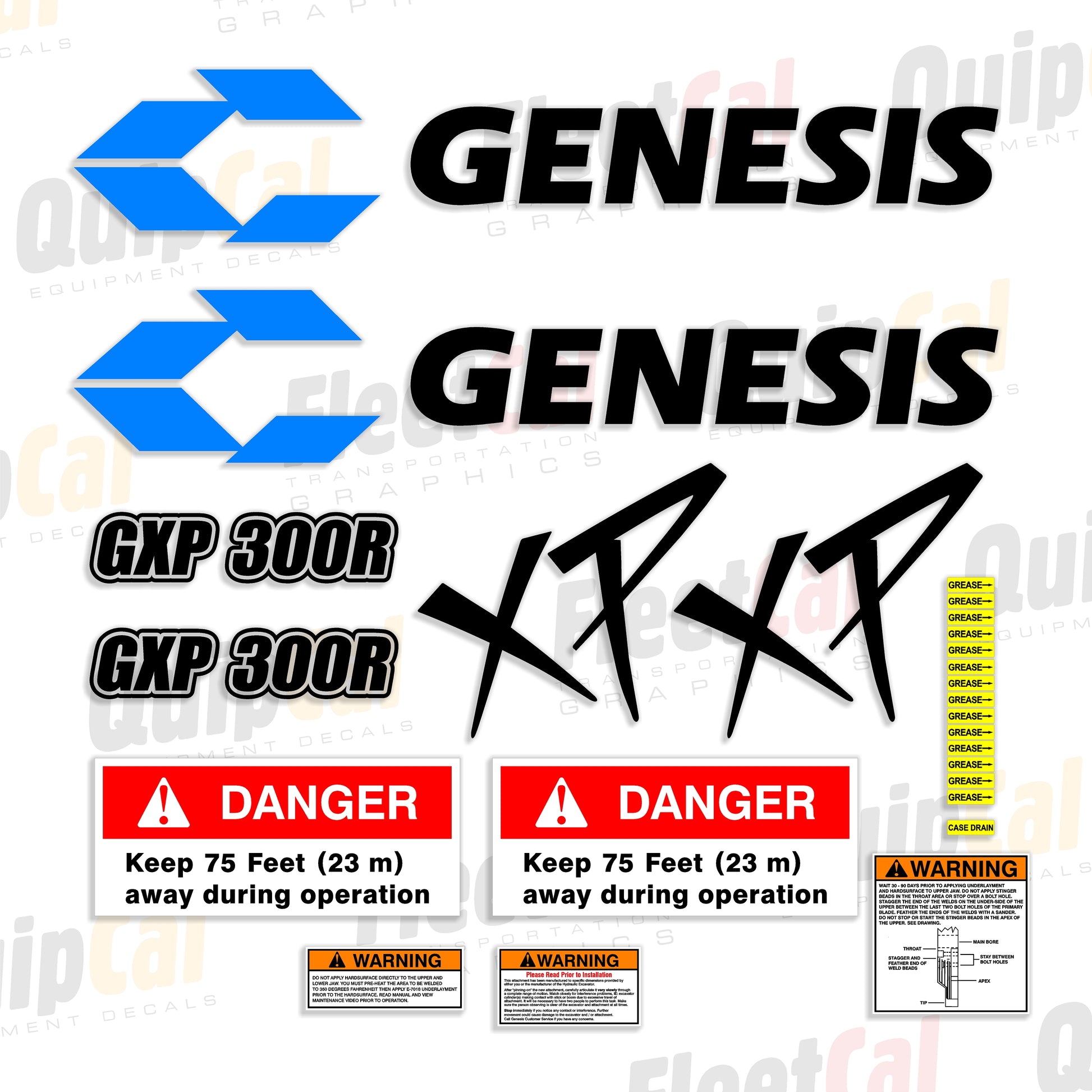 Genesis GXP 300R Shear Marking Decal Set – Truck and Equipment Decals