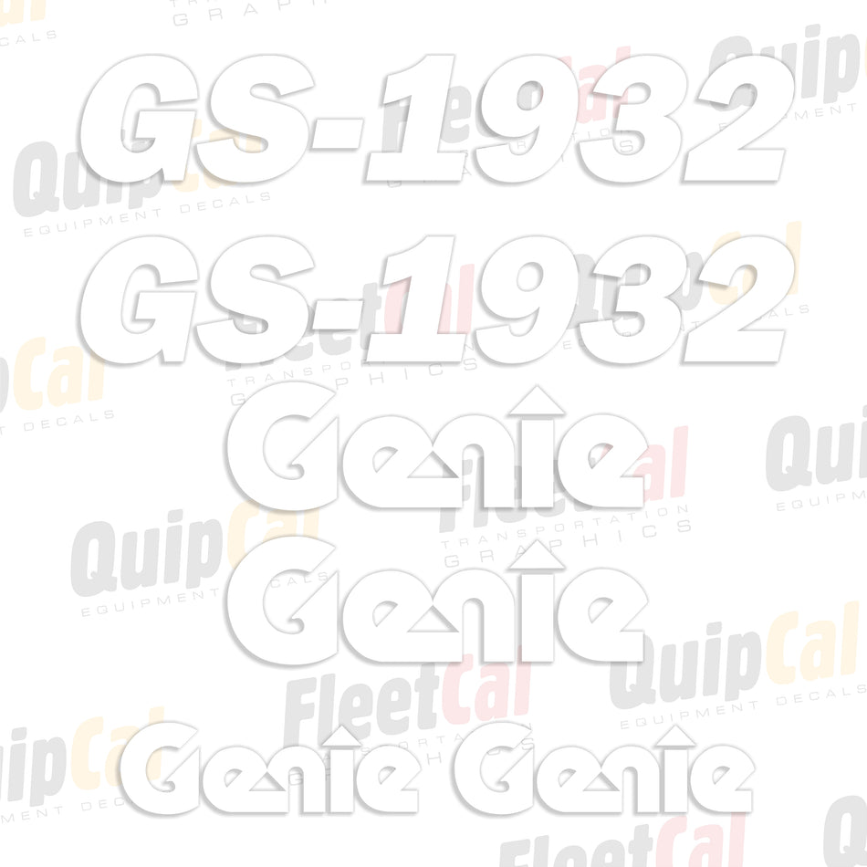 Genie GS-1932 Scissor Lift Decal Set