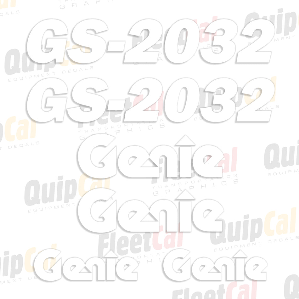 Genie GS-2032 Scissor Lift Decal Set
