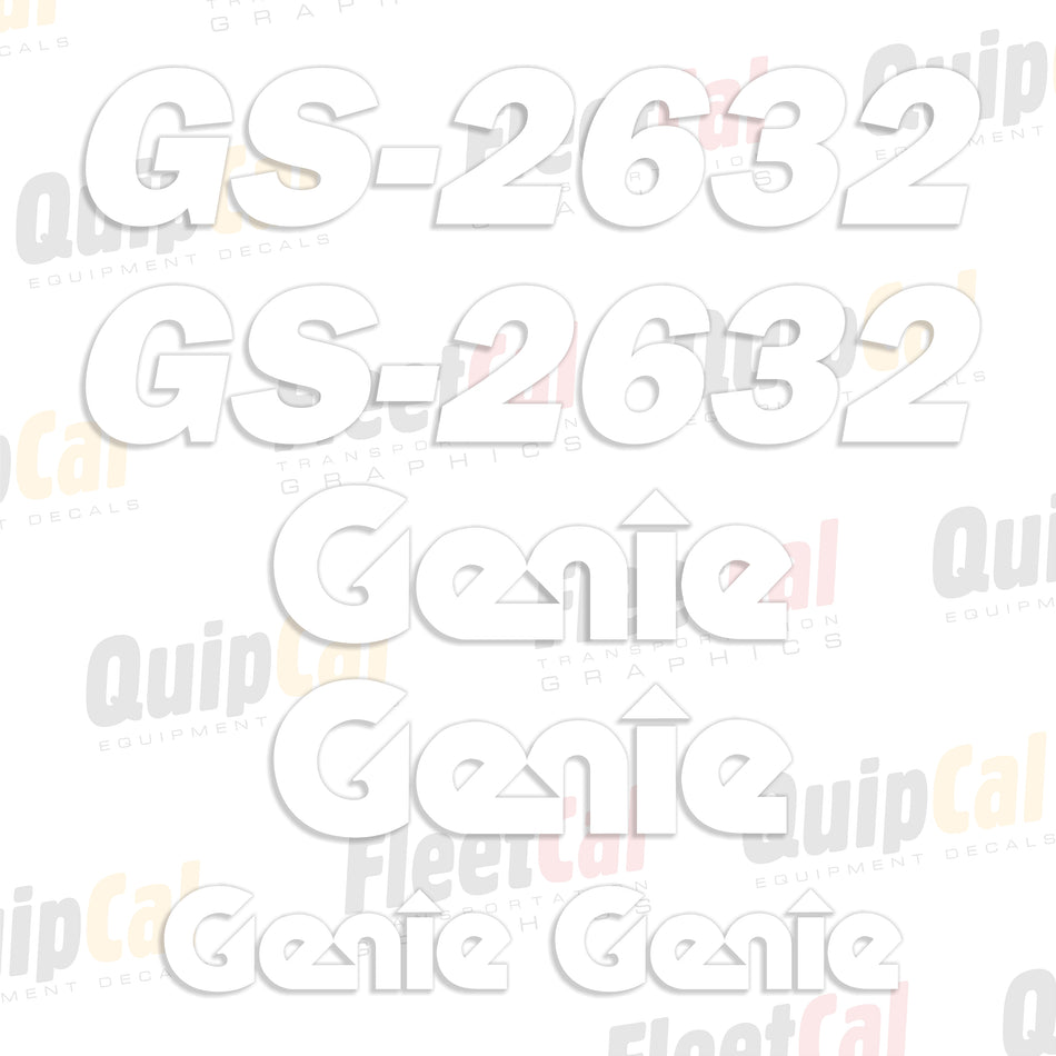 Genie GS-2632 Scissor Lift Decal Set