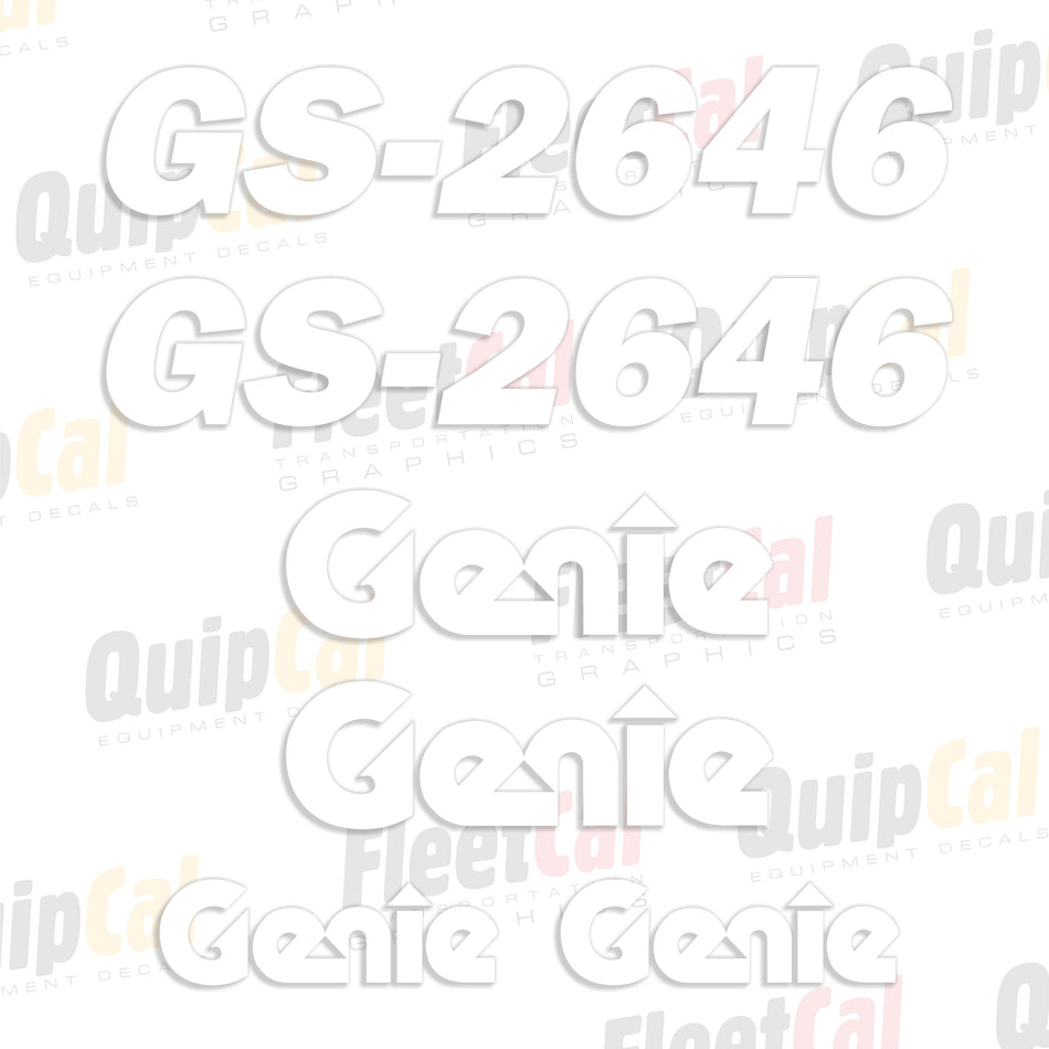 Genie GS-2646 Scissor Lift Decal Set