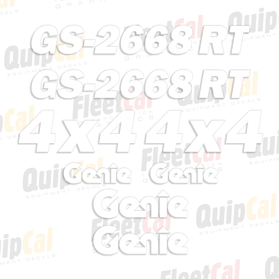 Genie GS-2668RT Rough Terrain Scissor Lift Decal Set