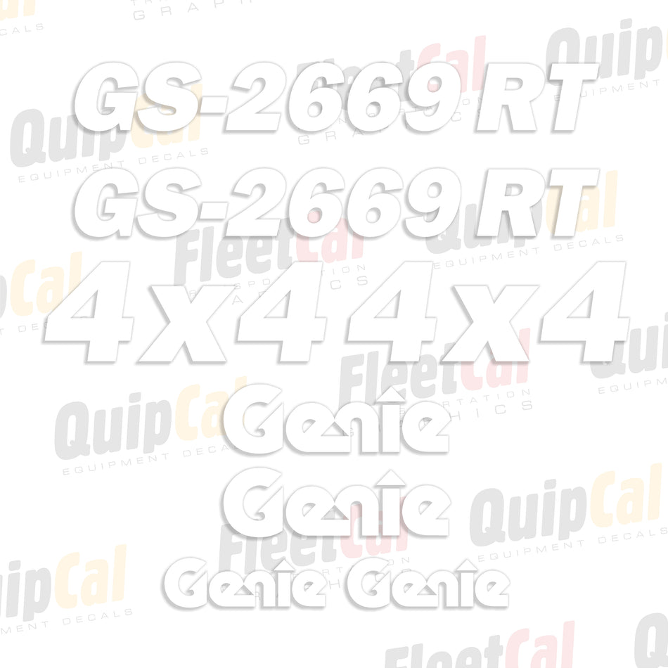 Genie GS-2669RT Rough Terrain Scissor Lift Decal Set