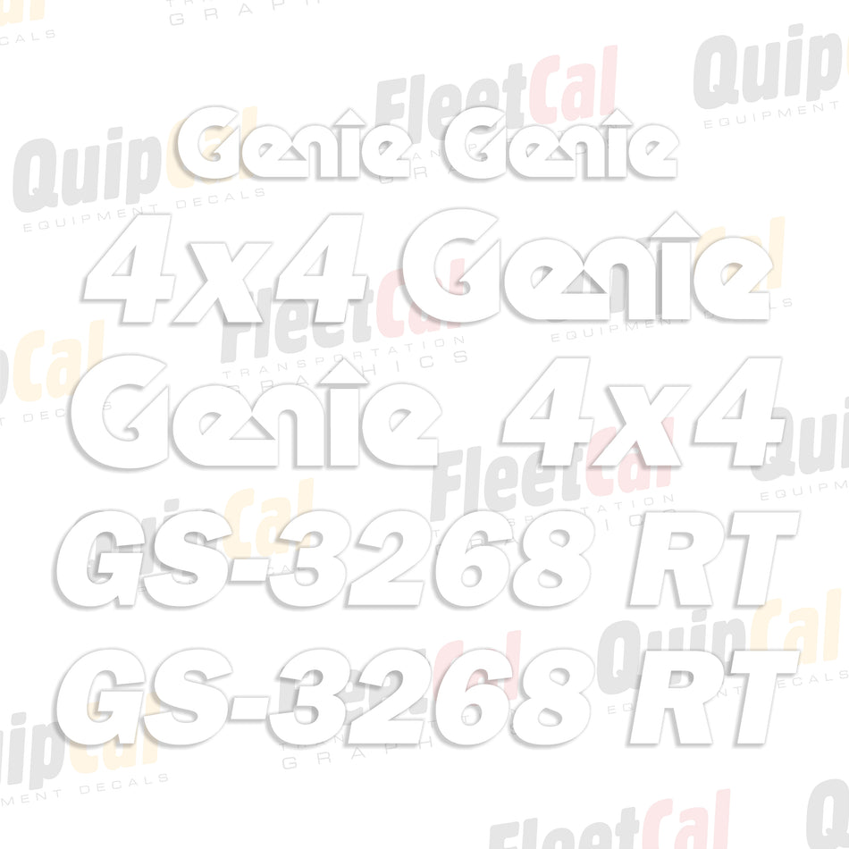 Genie GS-3268RT Rough Terrain Scissor Lift Decal Set