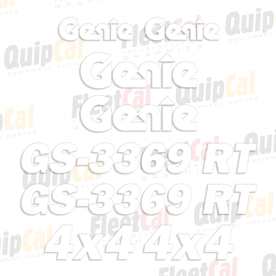 Genie GS-3369RT Rough Terrain Scissor Lift Decal Set