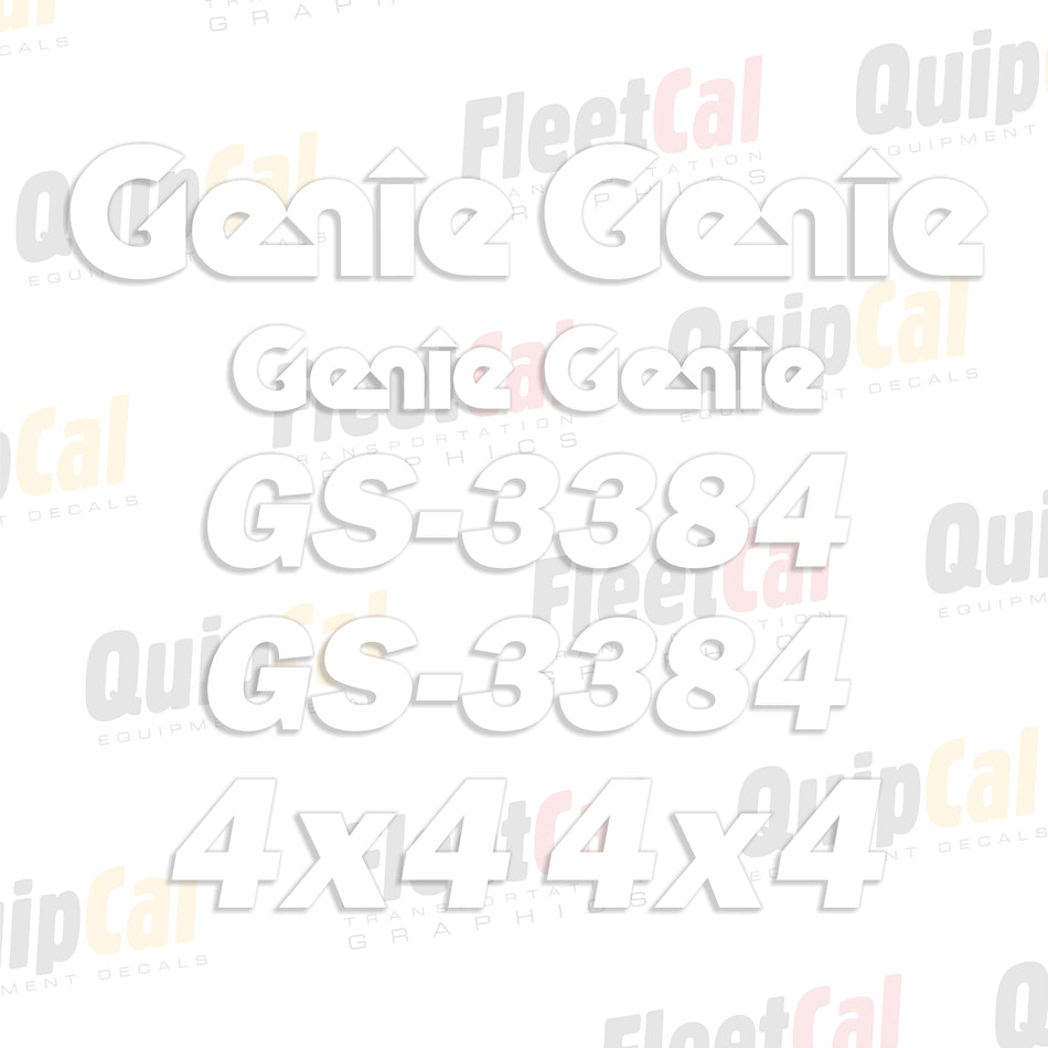 Genie GS-3384 Rough Terrain Scissor Lift Decal Set