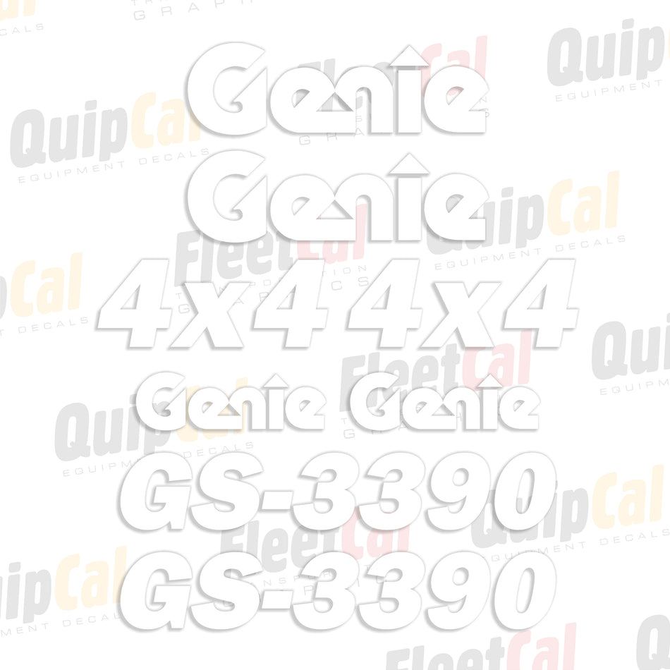 Genie GS-3390 Rough Terrain Scissor Lift Decal Set
