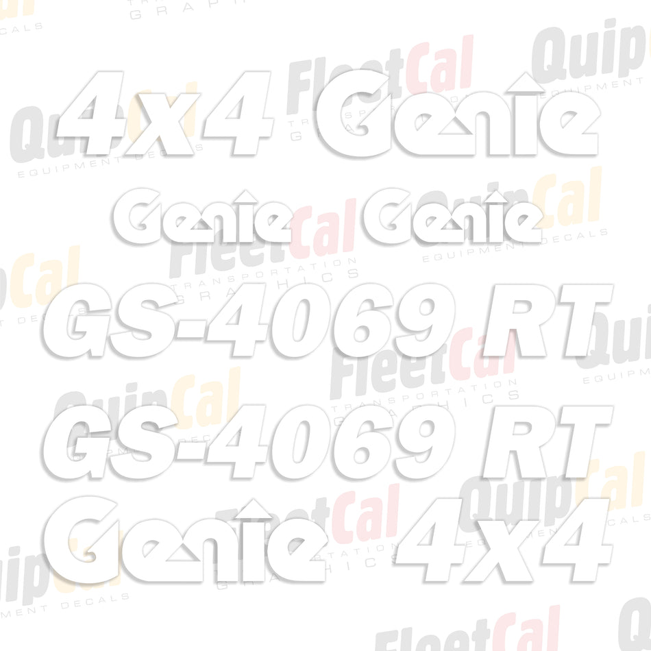 Genie GS-4069RT Rough Terrain Scissor Lift Decal Set