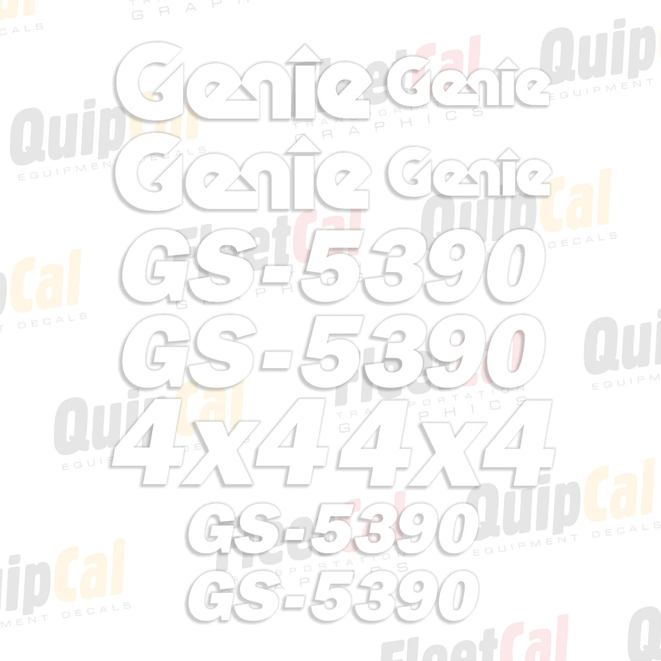 Genie GS-5390 Rough Terrain Scissor Lift Decal Set
