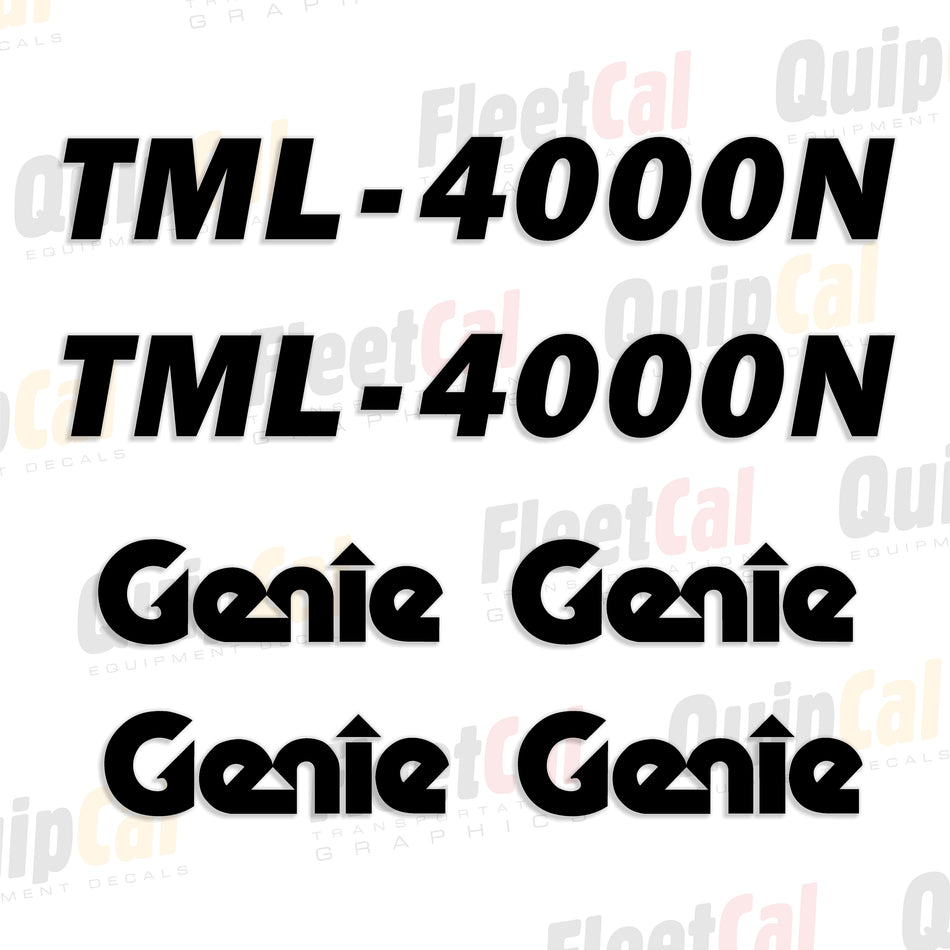 Genie TML-4000N Light Tower - Light Plant Decal Set (Black)