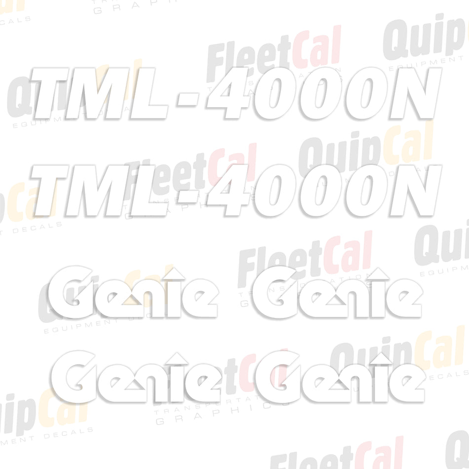 Genie TML-4000N Light Tower - Light Plant Decal Set (White)