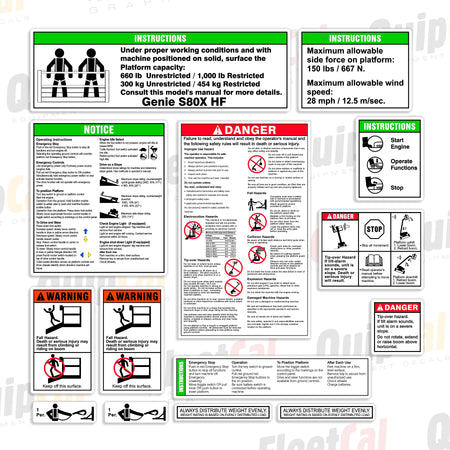 Genie Telescopic Manlift Decals