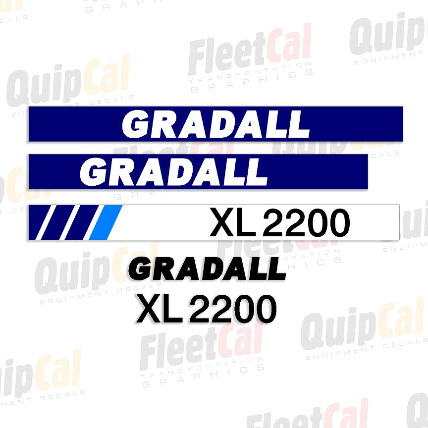 Gradall Excavator Decals