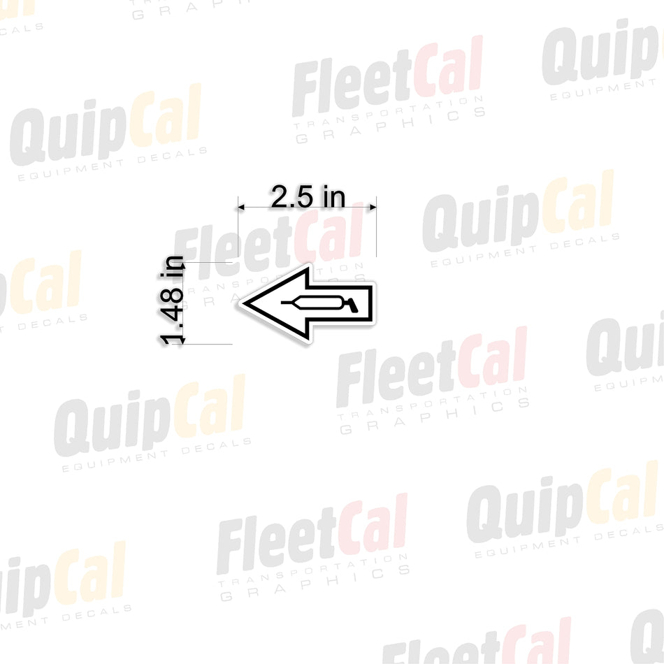 Grease Arrow 001 - Grease Here Decal