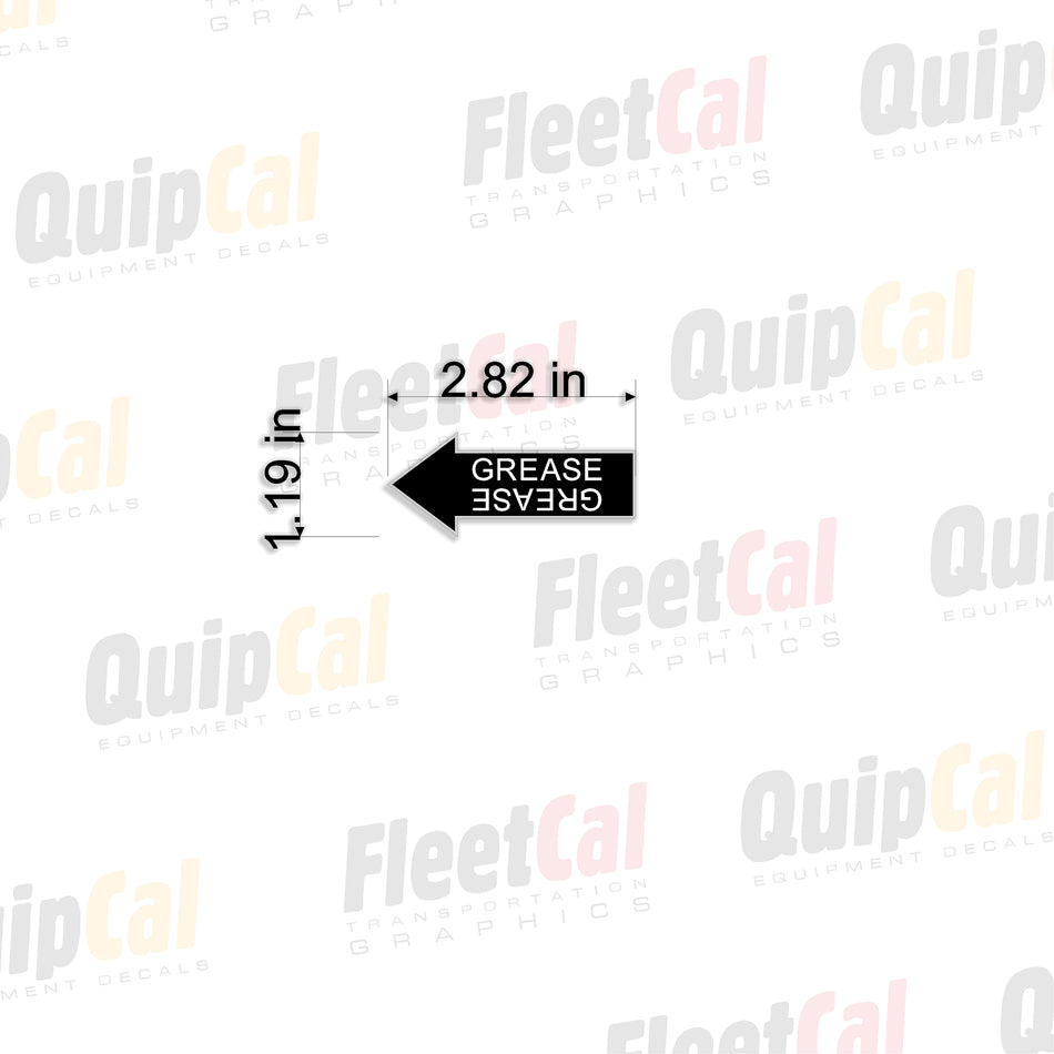 Grease Arrow 003 - Grease Here Decal