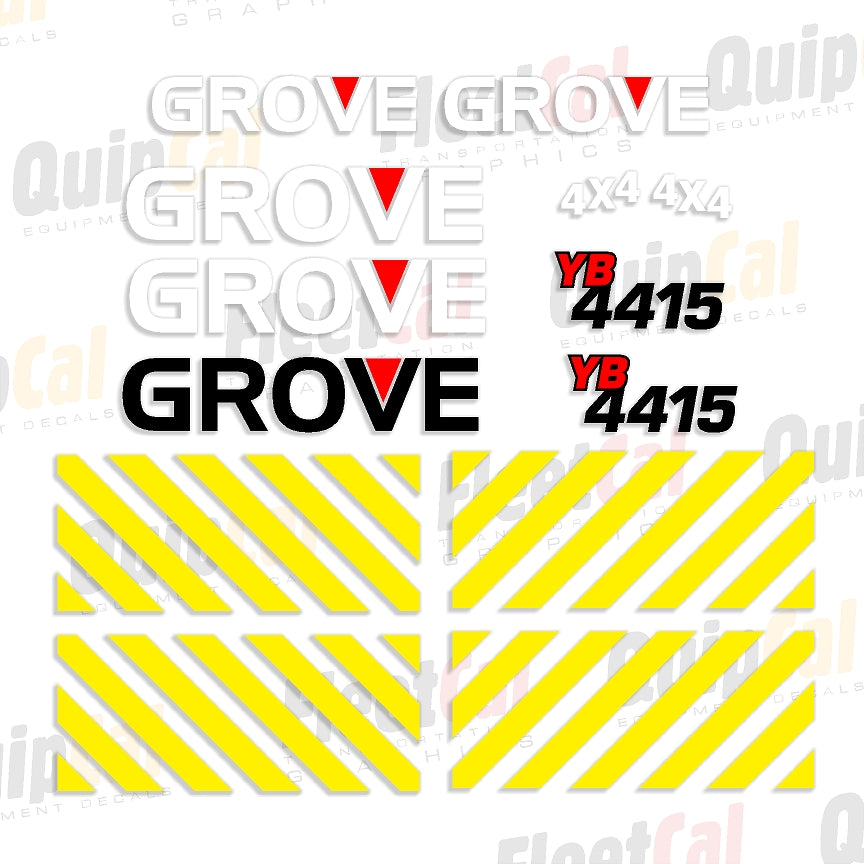 Grove Yard Boss YB4415 Crane Marking Decal Set – Truck and Equipment Decals