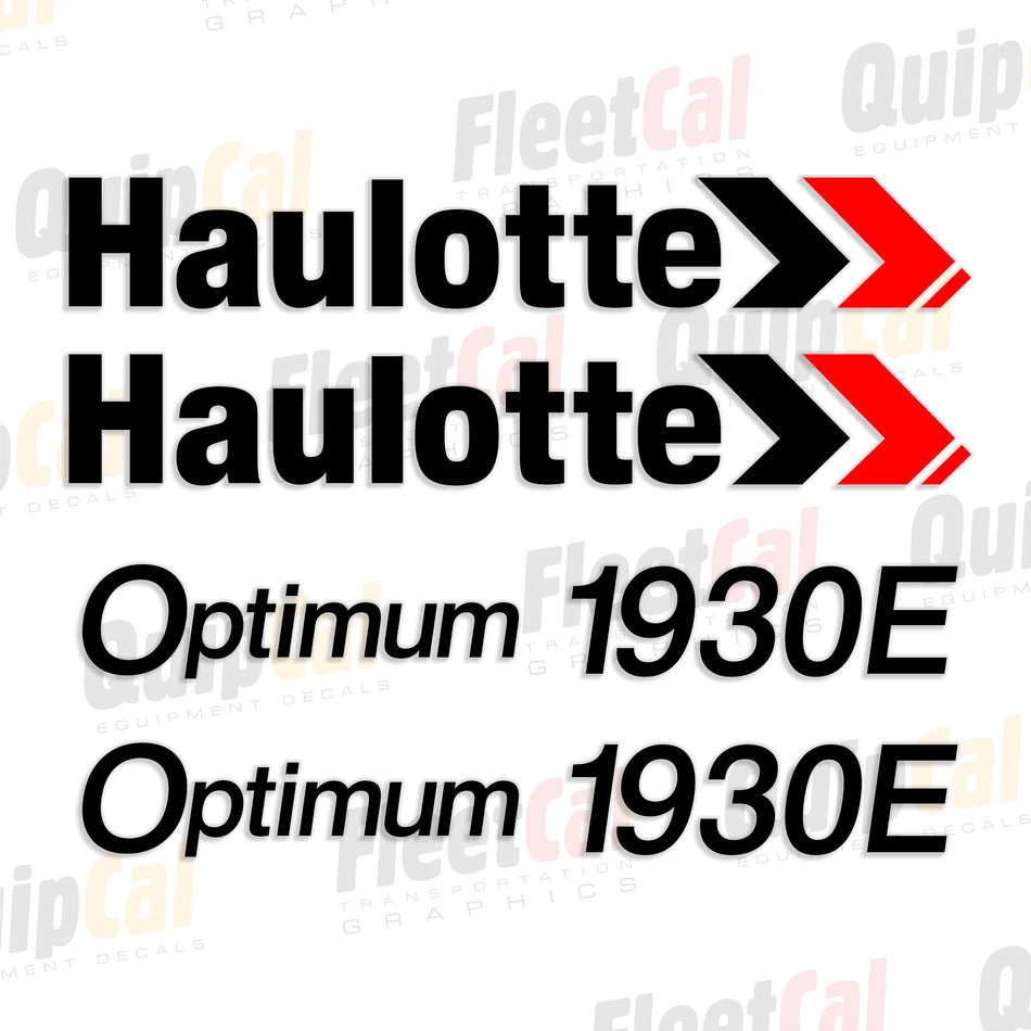 Haulotte Scissor Lift Decals