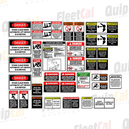Garbage Truck Safety Decals