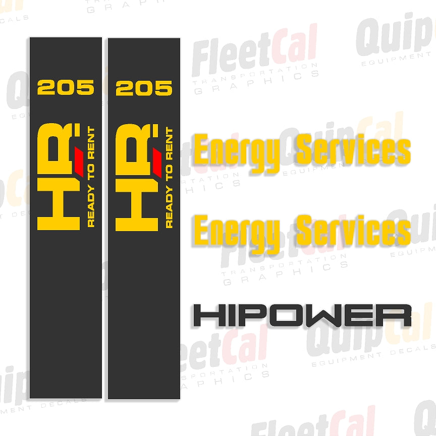 Hi-Power HR205 Generator Marking Decal Set – Truck and Equipment Decals
