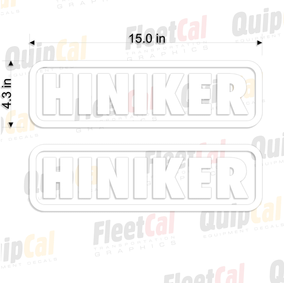 Hiniker Snow Equipment Decals