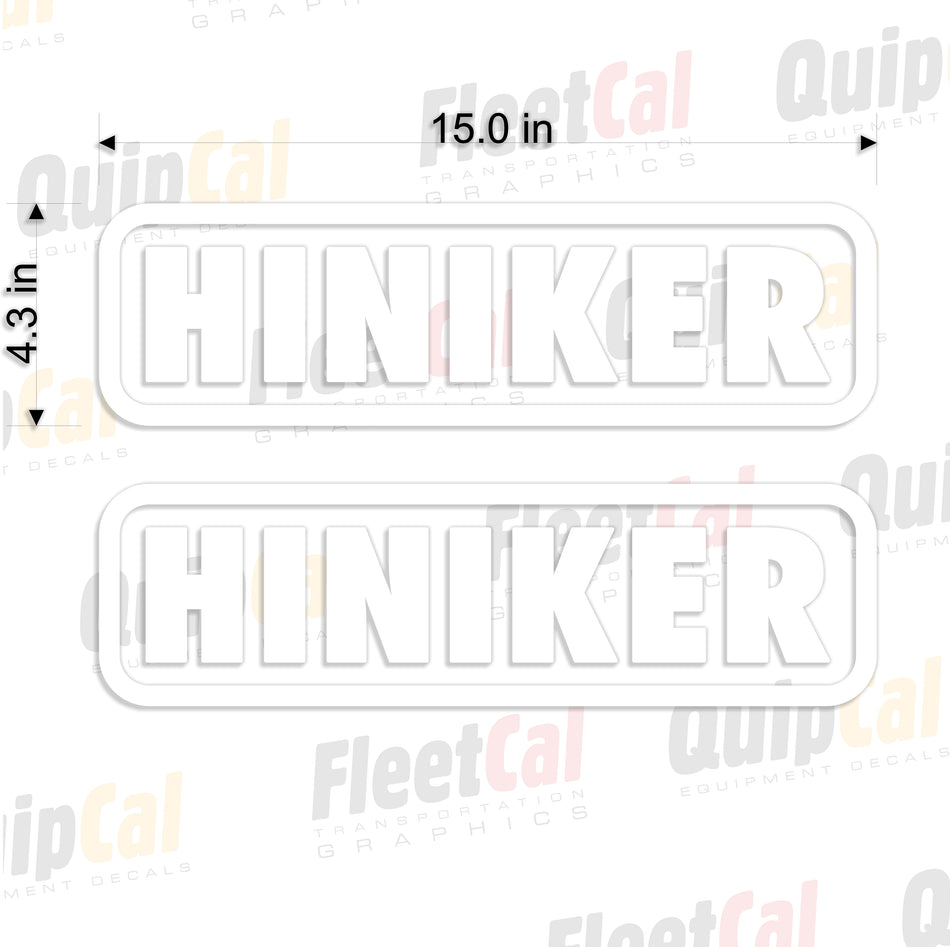 Hiniker Snow Equipment Decals