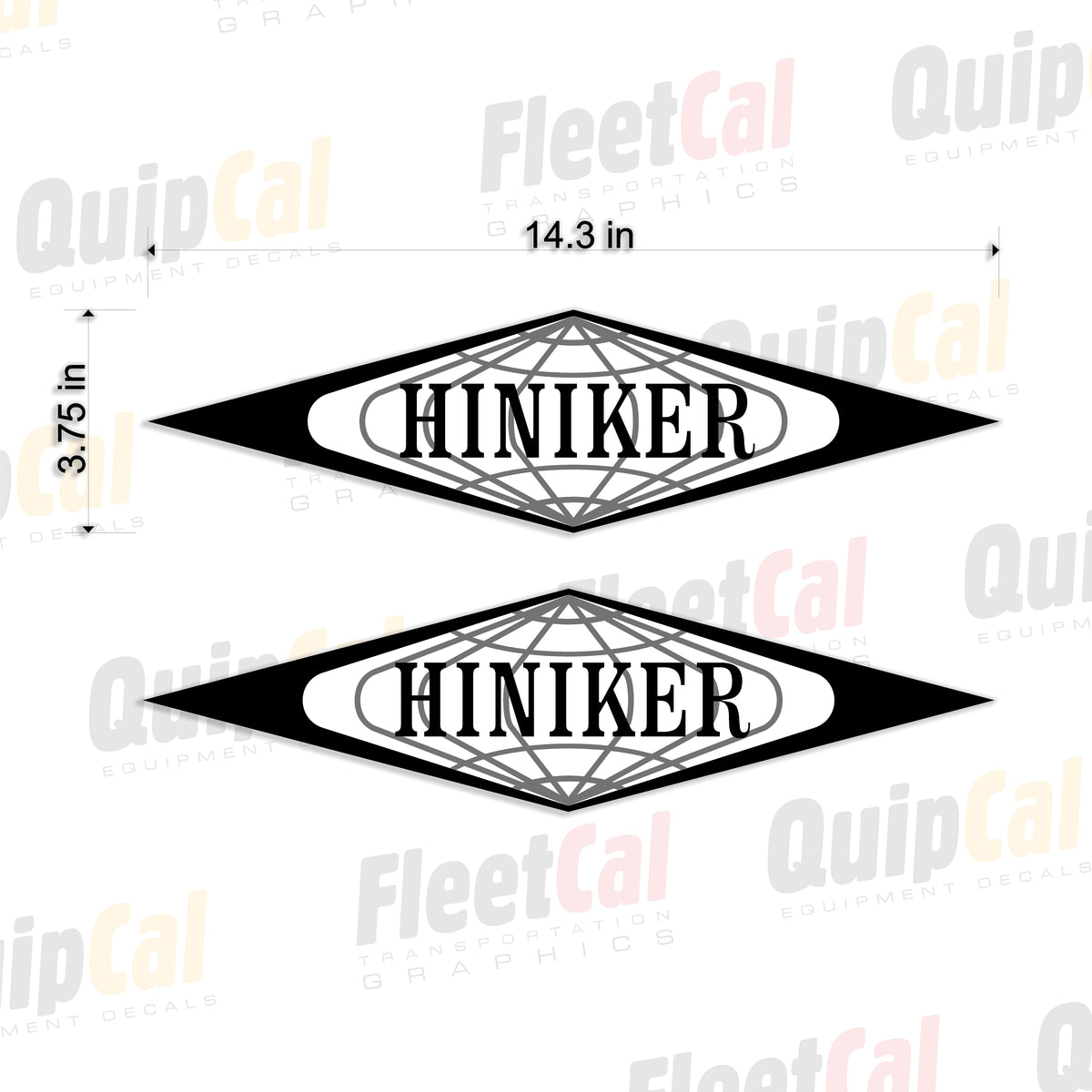 Hiniker Tractor Cab Decals (1 PAIR) – Truck and Equipment Decals
