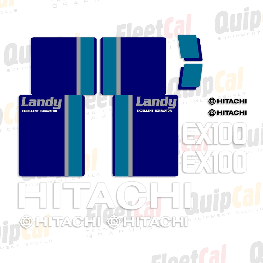 Hitachi EX100-2 Landy Marking Decal Set