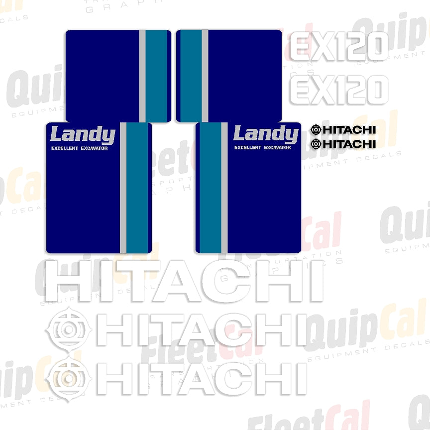 Hitachi EX120-2 Landy Marking Decal Set
