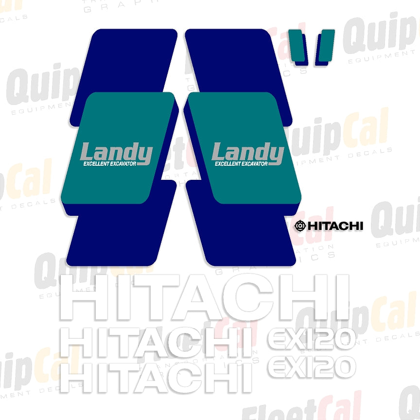 Hitachi EX120-3 Landy Marking Decal Set