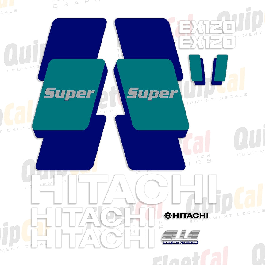 Hitachi EX120-3 Super Marking Decal Set