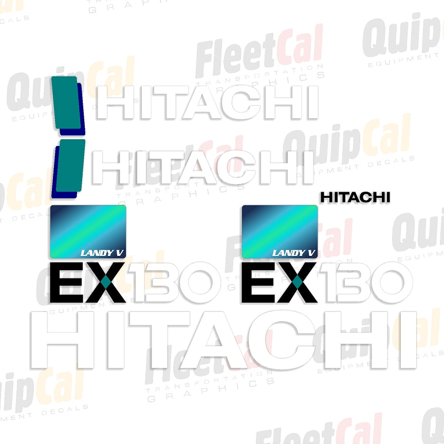 Hitachi EX130-5 Landy Marking Decal Set