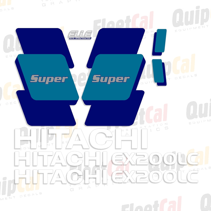 Hitachi EX200 LC Super Marking Decal Set