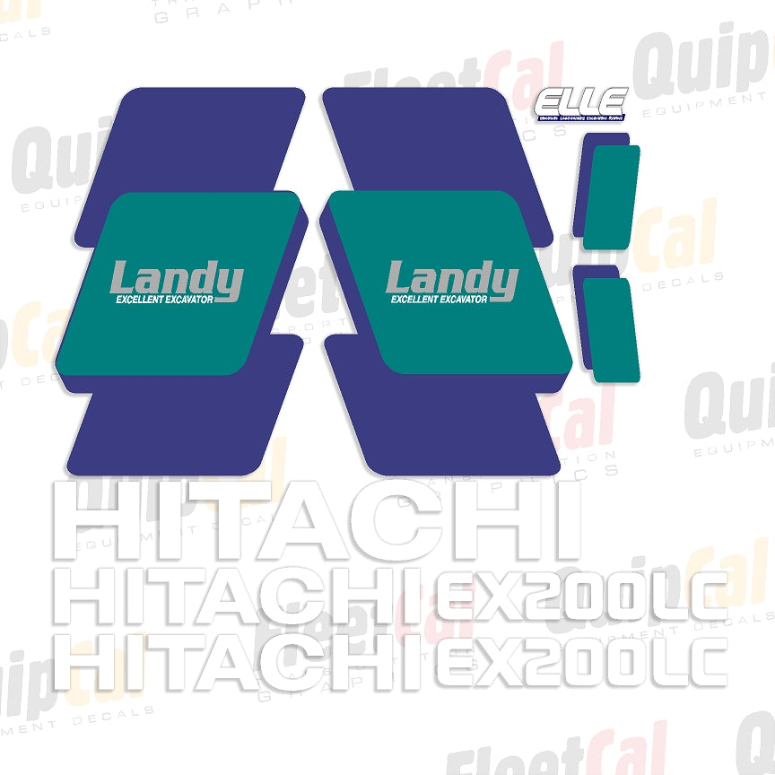Hitachi EX200 LC-3 Landy Marking Decal Set